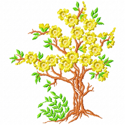 Flowers And Tree Embroidery Design 5 Flowers And Tree Embroidery Design 5